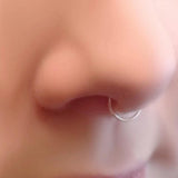 0.8mm Thin Septum Fake Nose Clip Ring No Piercing 5 Colours