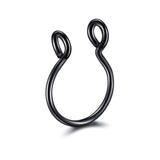 0.8mm Thin Septum Fake Nose Clip Ring No Piercing 5 Colours