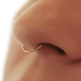 0.8mm Thin Septum Fake Nose Clip Ring No Piercing 5 Colours