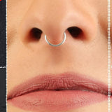 0.8mm Thin Septum Fake Nose Clip Ring No Piercing 5 Colours