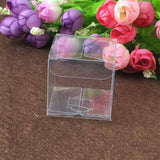 50 PVC Clear Transparent Macaron Square Cube Boxes For Wedding Favour Gift Candy