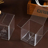 50 PVC Clear Transparent Macaron Square Cube Boxes For Wedding Favour Gift Candy