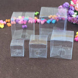 50 PVC Clear Transparent Macaron Square Cube Boxes For Wedding Favour Gift Candy