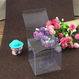 50 PVC Clear Transparent Macaron Square Cube Boxes For Wedding Favour Gift Candy