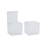 50 PVC Clear Transparent Macaron Square Cube Boxes For Wedding Favour Gift Candy