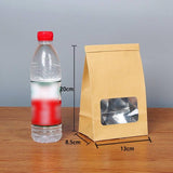 50Pcs Kraft Paper Self-Sealing Bags Tea Nut Bags Dry Goods Packaging Sealed Bags