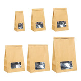 50Pcs Kraft Paper Self-Sealing Bags Tea Nut Bags Dry Goods Packaging Sealed Bags