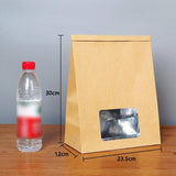 50Pcs Kraft Paper Self-Sealing Bags Tea Nut Bags Dry Goods Packaging Sealed Bags