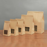 50Pcs Kraft Paper Self-Sealing Bags Tea Nut Bags Dry Goods Packaging Sealed Bags