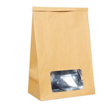 50Pcs Kraft Paper Self-Sealing Bags Tea Nut Bags Dry Goods Packaging Sealed Bags