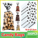 200X Opp Flat Pocket Cellophane Animals Halloween Kids Party Candy Packaging Bag