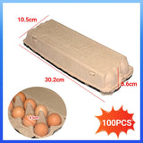 100 PCS Kraft Brand Egg Cartons - Holds 12 Eggs Per Carton