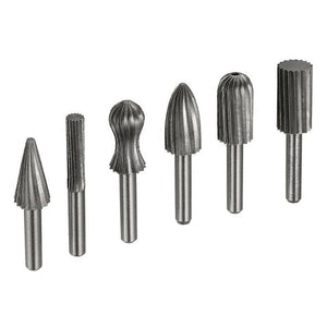 6/12PCS Tungsten Steel Carbide Burrs For Rotary Drill Bit Die Grinder 6mm Shank