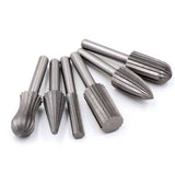 6/12PCS Tungsten Steel Carbide Burrs For Rotary Drill Bit Die Grinder 6mm Shank