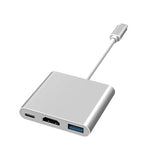 USB-C HDMI USB 3.0 Adapter Converter Cable 3 in 1 Hub For MacBook Pro iPad TypeC