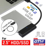 45cm USB 3.0 to SATA 22Pin 2.5Inch Hard Disk Driver SSD Adapter Data Power Cable