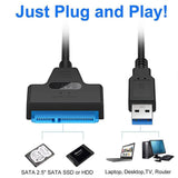 USB 3.0 to SATA External Converter Adapter Cable Lead for 2.5" HDD SSD SATA III