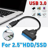 USB 3.0 to SATA External Converter Adapter Cable Lead for 2.5" HDD SSD SATA III