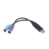 USB Male to PS2 Female Adapter Active Converter Cable Barcode scanner KVM Switch