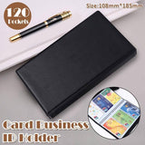 Business Card Holder 120 Pocket Name ID Credit Card Travel Book Wallet Organiser