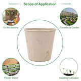 500Pcs Nursery Pots Biodegradable Paper Pulp Peat Pots Plant Garden Seed Starter