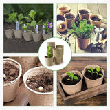 500Pcs Nursery Pots Biodegradable Paper Pulp Peat Pots Plant Garden Seed Starter