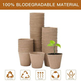 500Pcs Nursery Pots Biodegradable Paper Pulp Peat Pots Plant Garden Seed Starter