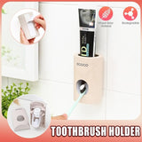 Auto Automatic Toothpaste Dispenser Toothbrush Holder Squeezer Wall Mount