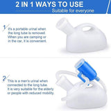 2000ML Portable Male Men Car Urinal Urine Pee Bottle Camping Travel + 1.6M Tube