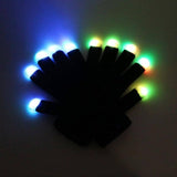 1Pair Rainbow Flow LED Light Black Glove Rave Party Glow Games Night mode Glove