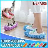 2 Pair Lazy Mop Slipper Floor Polishing Cleaning Sock Shoe Mopping Slipper Cover