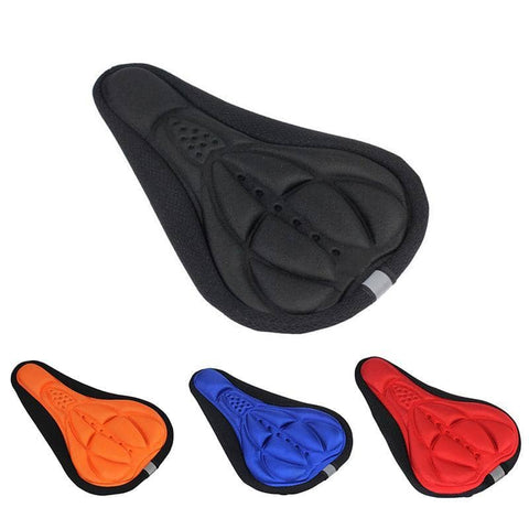 Thick Silicone Bike Seat Cover Comfort Gel Cycling Bicycle Saddle Cushion Pad