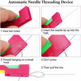 3 PCS Mini Fashion Automatic Needle Threader Sewing Threading Guide Device Tool