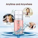 Face Moisturizing Mist Spray Machine USB Nano Facial Mister Facial Humidifier