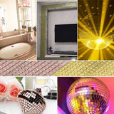 Mini Mosaic Tiles Self-Adhesive Square Mirror Glass DIY Home Wall Sticker Decors