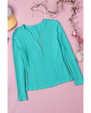 Azura Exchange Ribbed Knit Long Sleeve Top - M