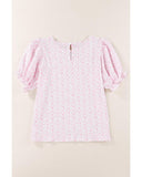 Azura Exchange Smocked Puff Sleeve Blouse - 2XL