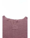 Azura Exchange Loose Waffle Knit Long Sleeve Top - L