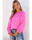 Azura Exchange Puff Sleeve Crewneck Blouse - 2XL