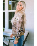 Azura Exchange Leopard Print Long Sleeve Top - L