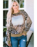 Azura Exchange Leopard Print Long Sleeve Top - S