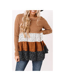 Azura Exchange Ribbed Tiered Ruffled Flowy Top - XL