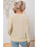 Azura Exchange Lace Trim V Neck Long Sleeve Top - 2XL