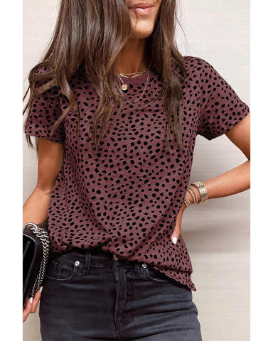 Azura Exchange Cheetah Print Short Sleeve T-Shirt - S