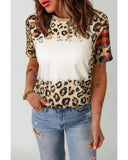 Azura Exchange Leopard Print Short Sleeve T-Shirt - L