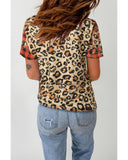 Azura Exchange Leopard Print Short Sleeve T-Shirt - L