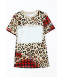 Azura Exchange Leopard Print Short Sleeve T-Shirt - L