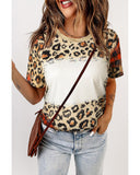 Azura Exchange Leopard Print Short Sleeve T-Shirt - XL