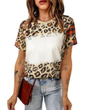 Azura Exchange Leopard Print Short Sleeve T-Shirt - XL