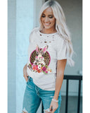 Azura Exchange Distressed Bunny T Shirt - M